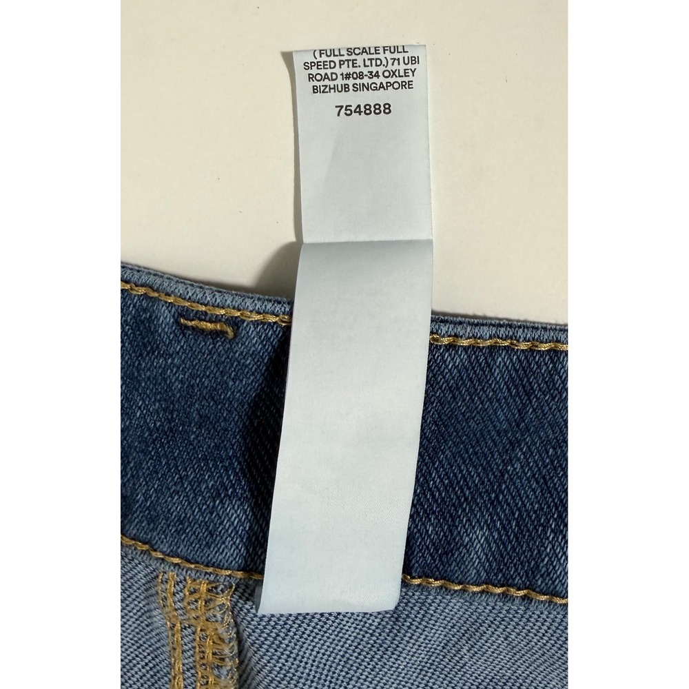 Halara Flex Denim Wide Leg Crop Jeans Womens XL Blue High Rise Stretch Pants - Picture 12 of 13